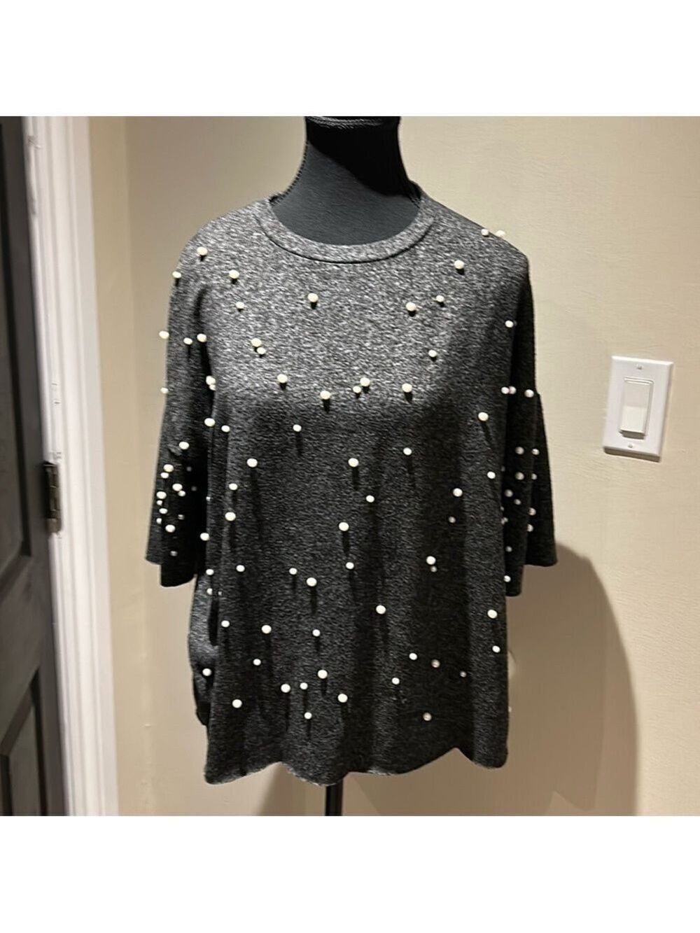 Beaded knit Tee